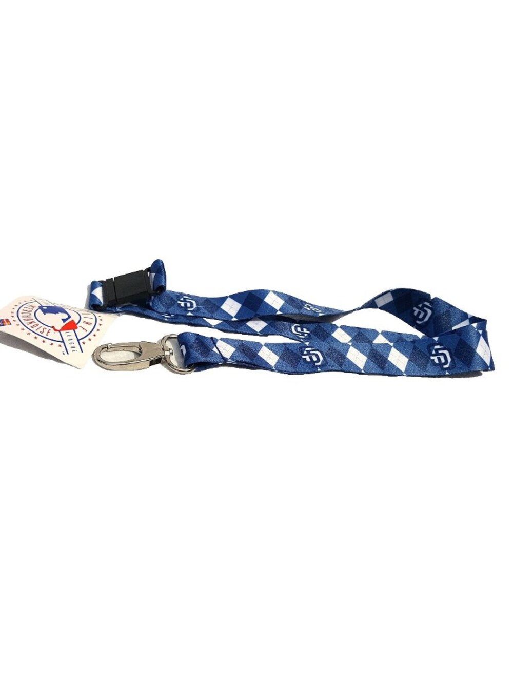 San Diego Padres Lanyard Keychain Argyle Reversible With Clip MLB New